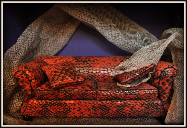 snake-skin sofa